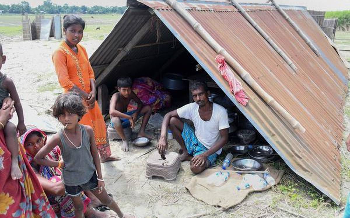 eviction drive in Sipajhar in Assam's Darrang District