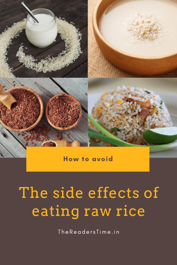 Avoid side effect of eating raw rice