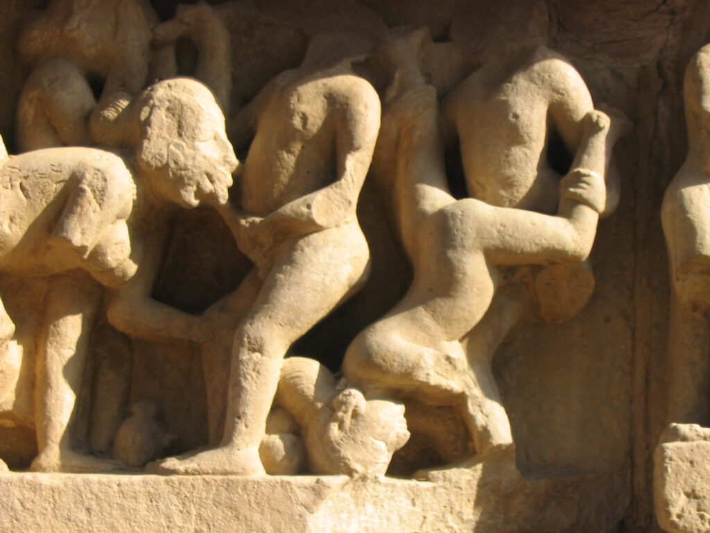 Khajuraho sculpture wall