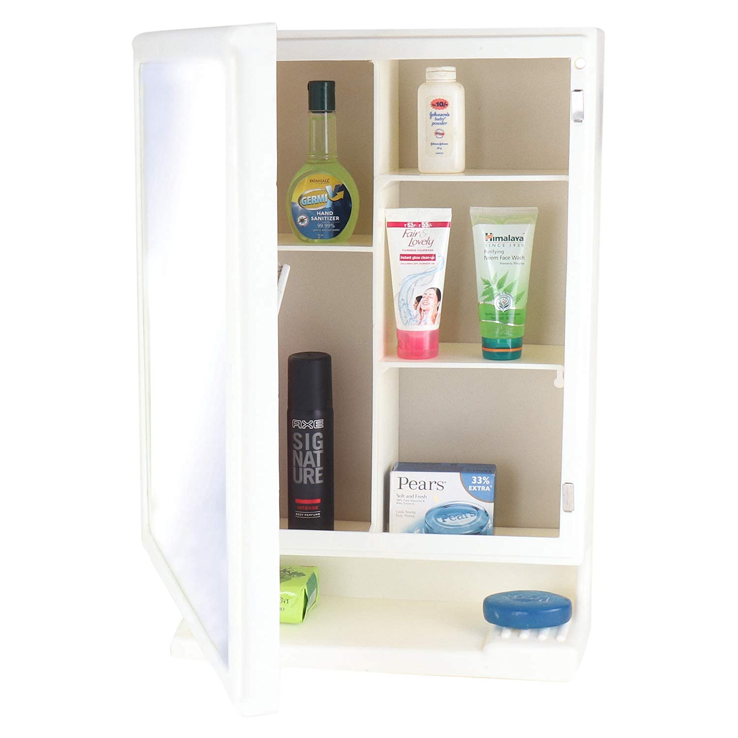 BRANCO New Look Multipurpose Bathroom Mirror Cabinet Color-Ivory