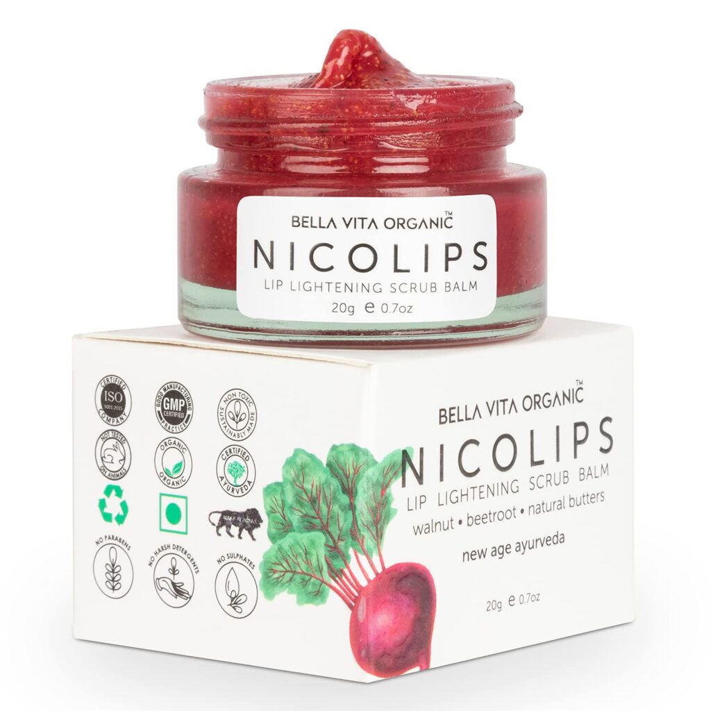 NicoLips Lip Scrub Balm Lightening and Brightening Dark Lips