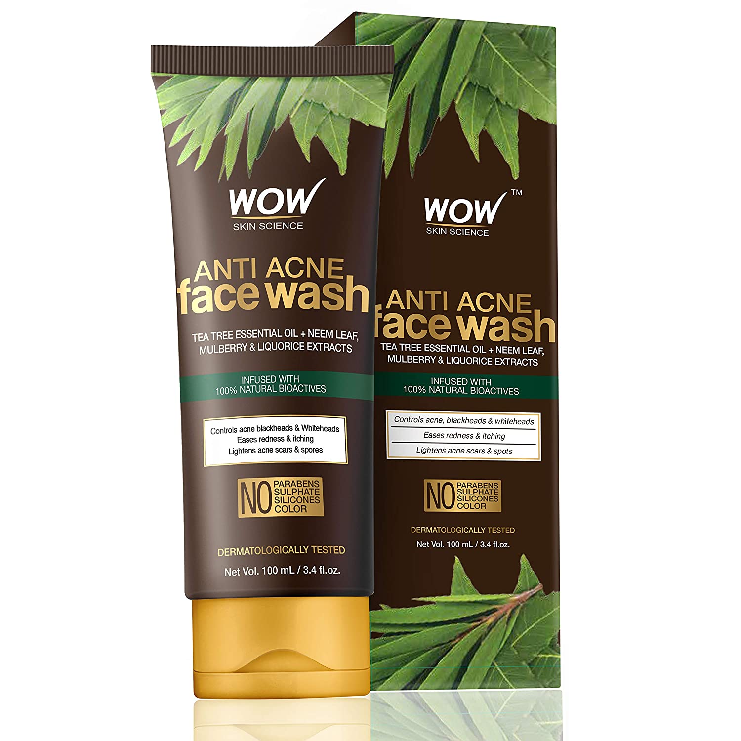WOW Skin Science Anti Acne Face Wash ﻿﻿