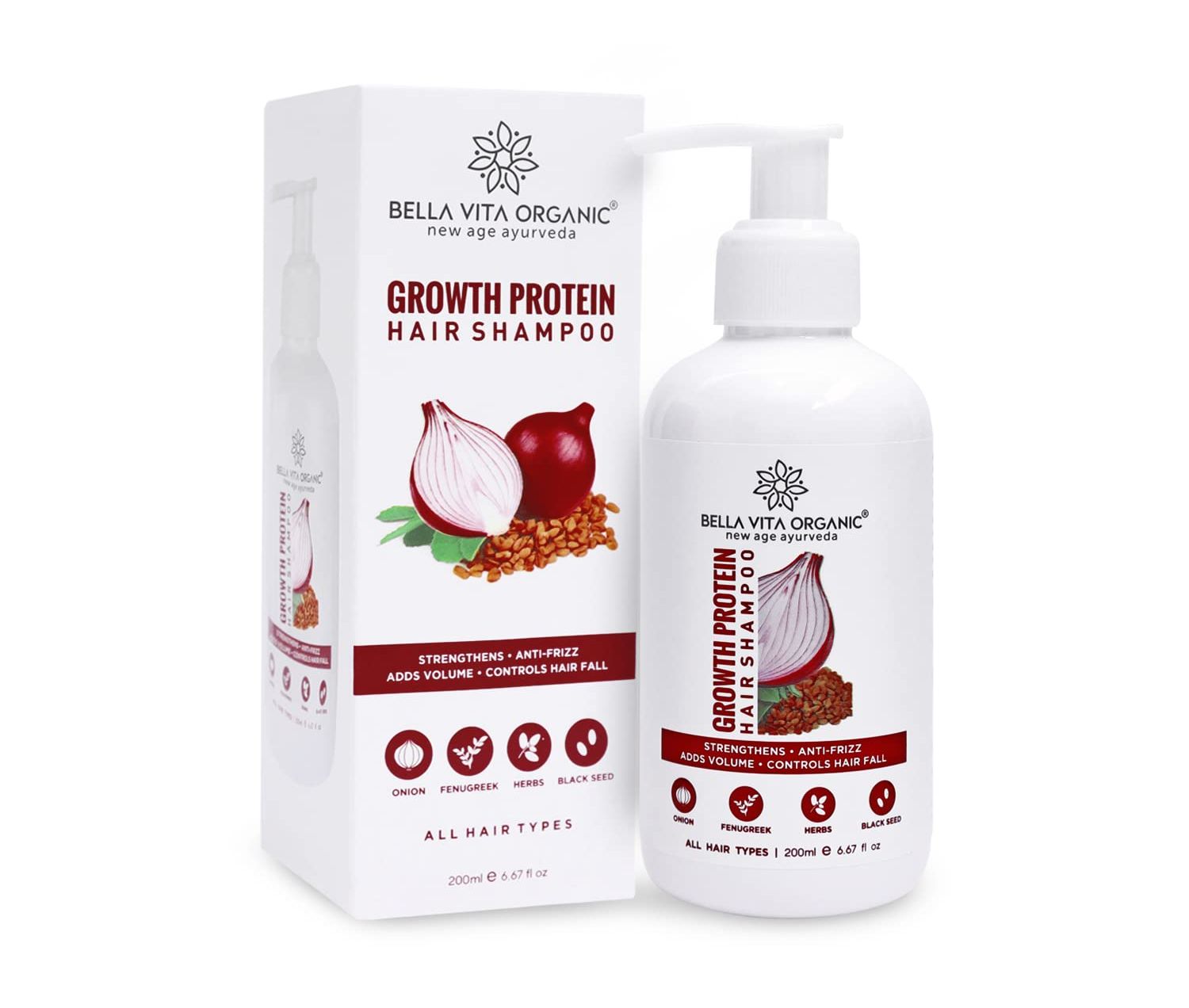 Bella Vita Organic Growth Protein Shampoo For Hair Volume