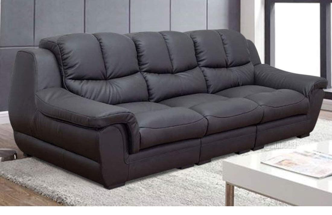 FURNY Zamia 3 Seater Leatherette Sofa Set