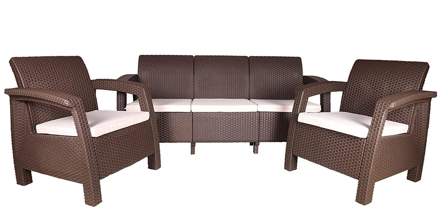 Nilkamal Goa Sofa Set with Cushion (3+1+1 Seater)