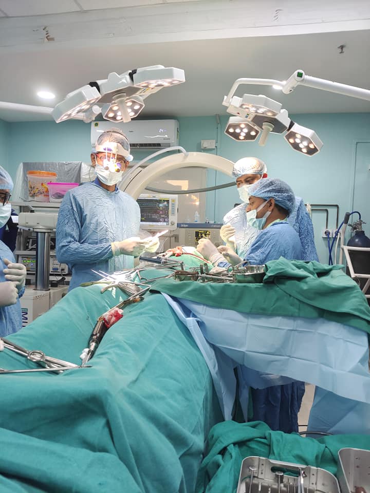 Dr Sambuddha Dhar's neuro surgery operation  theatre