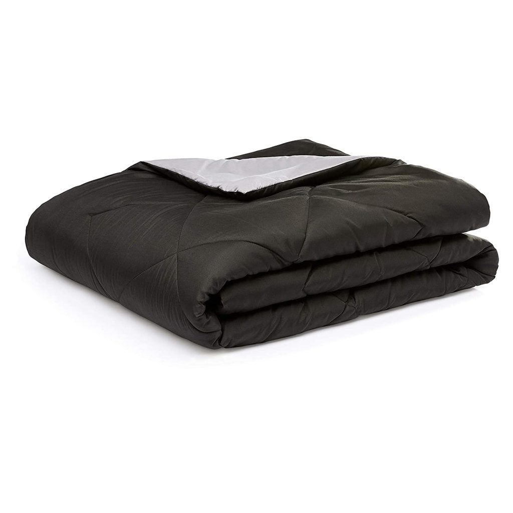 AmazonBasics Reversible Microfiber Comforter  black in colour