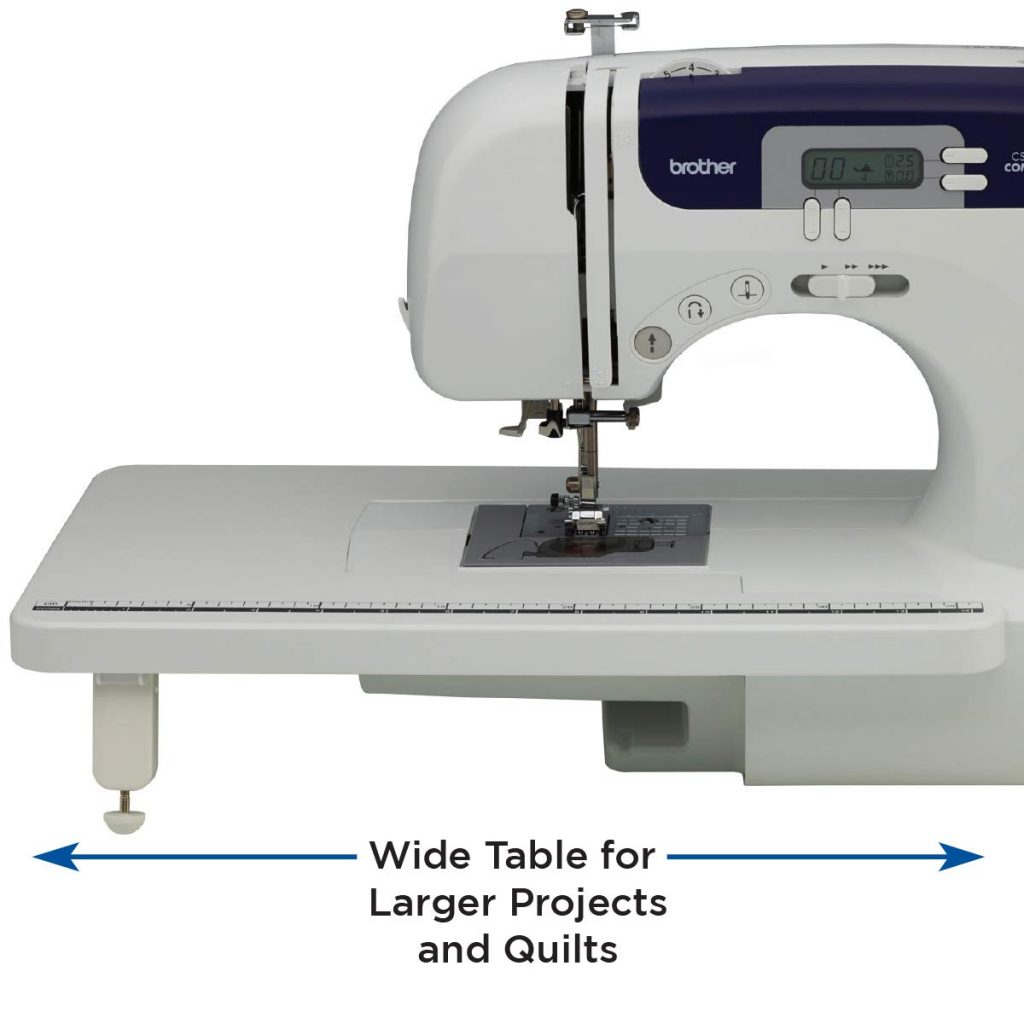 Brother Feature-Rich Sewing Machine wide table for larger projects