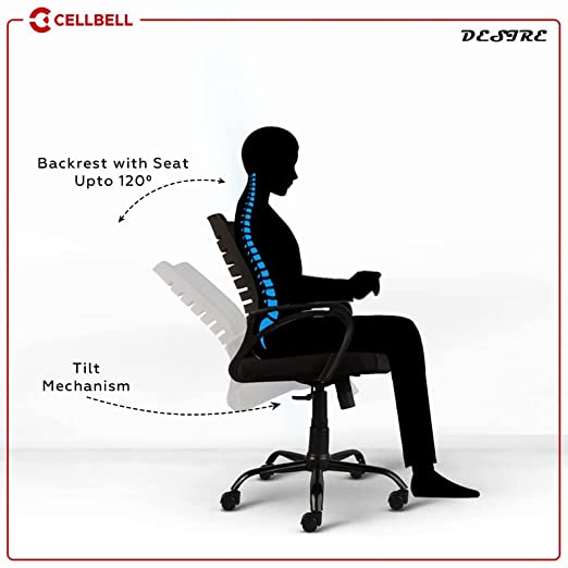 CELLBELL Desire C104 Mesh Mid-Back Ergonomic Office Chair with backrest system