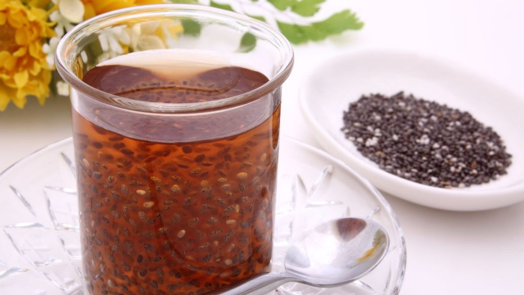 Chia seeds with water 