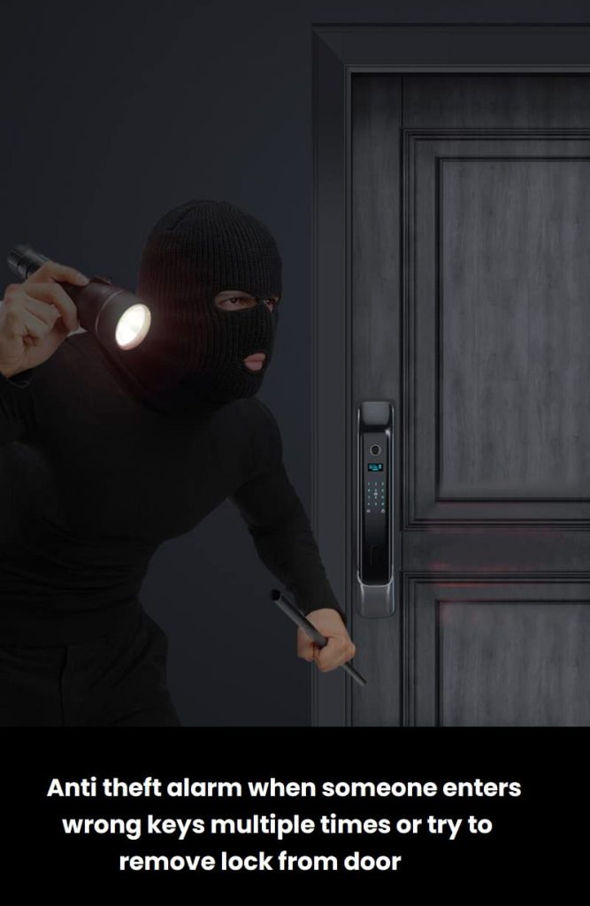 Denler DFLv1 Smart Lock Digital Door Lock 3D Face Recognition with anti theft alarm