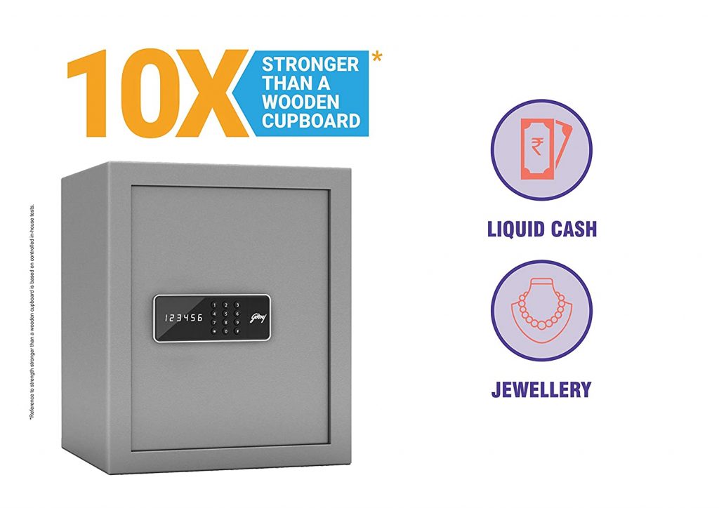 Godrej Forte Pro 40 Litres Digital Electronic Safe Locker 10x stronger then a wodden cupboard