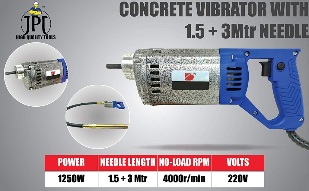 JPT 1250W Heavy Duty Concrete Needle Vibrator