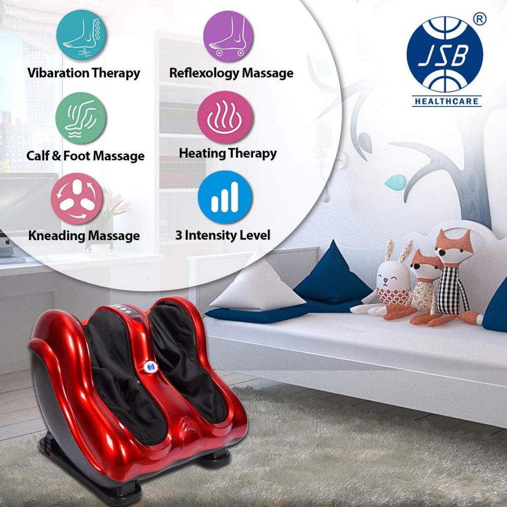 JSB HF51 Shiatsu Leg Foot and Calf Massager Machine for Pain Relief with vibration theripy