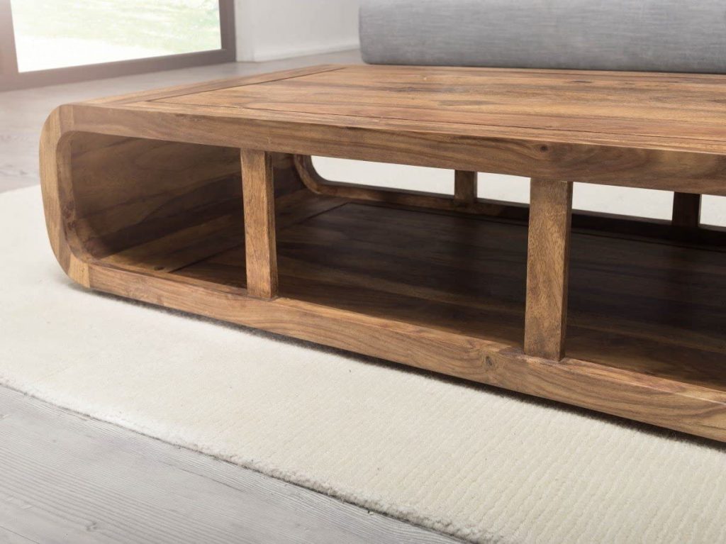 Modern Furniture Sheesham Wooden Center Coffee Table with 3 large space