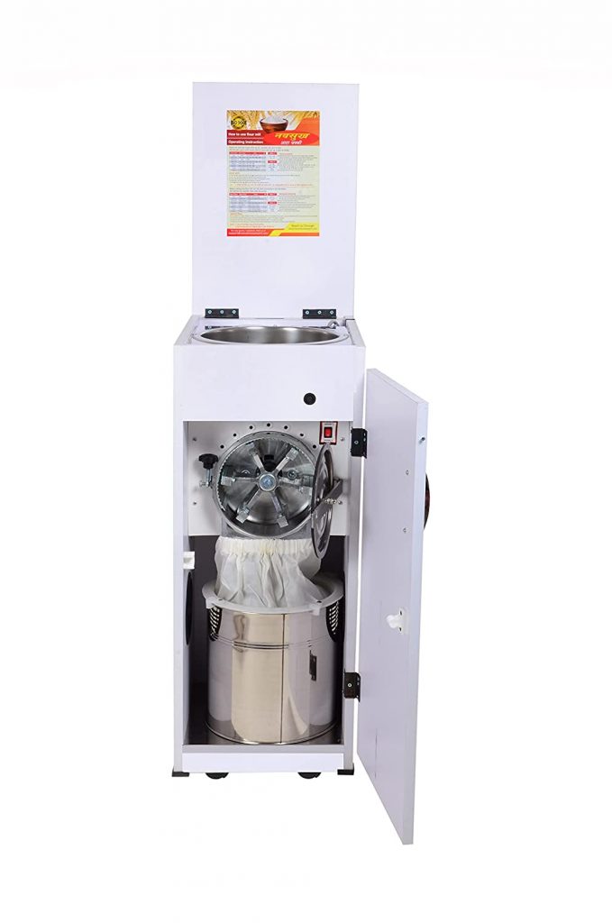 NAVSUKH Sparkle Plus Automatic Domestic Flour Mill with stainless steel