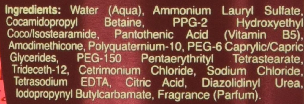 OGX Moisture Plus Vitamin B5 Shampoo, with ingredians included