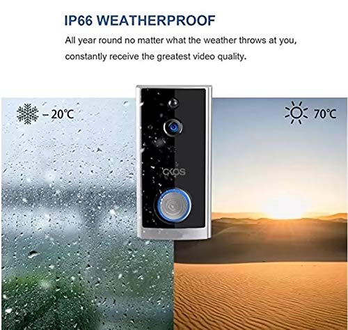 Okos Wi-fi Enabled Video Doorbell IP66 waterproof