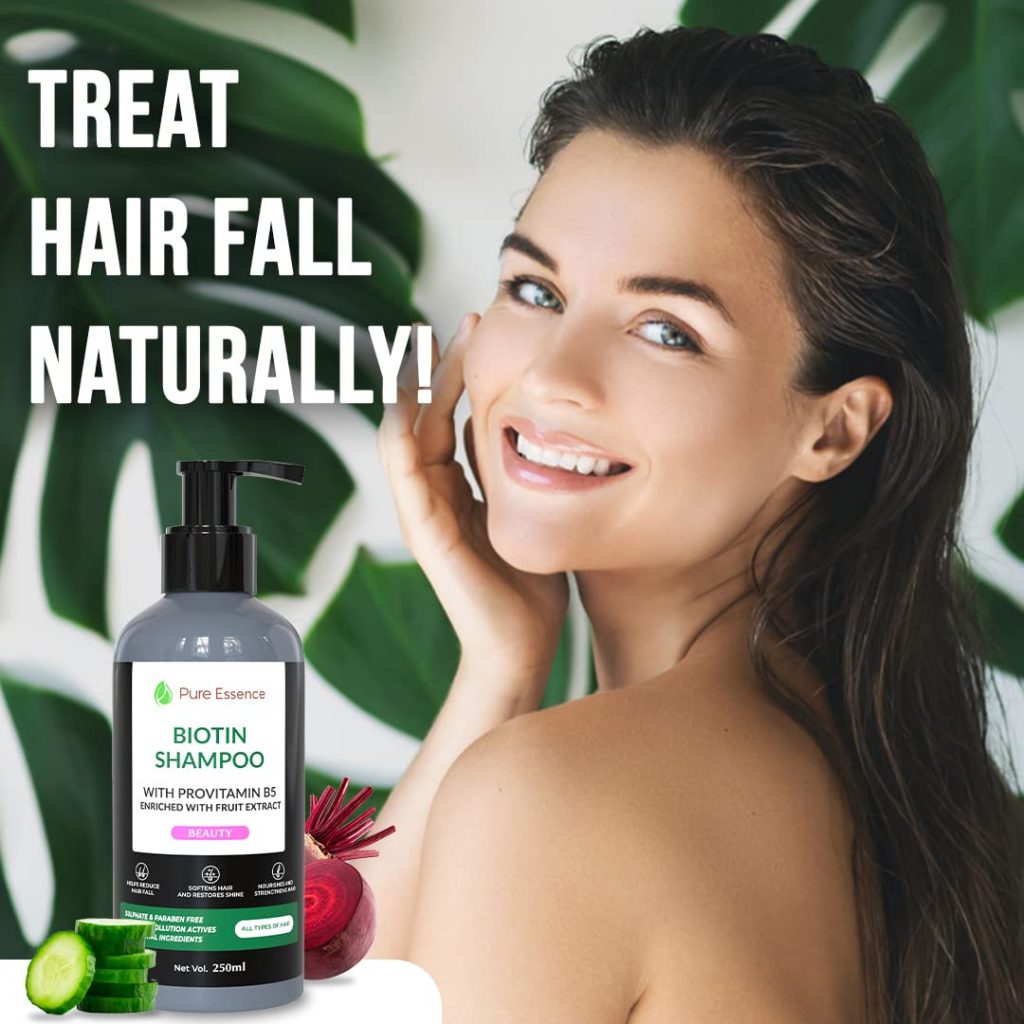 Pure Essence Biotin Shampoo treat hairfall treatment