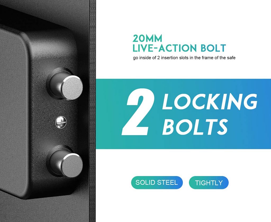 RPNB Deluxe Safe and Lock Box 2 locking bolts