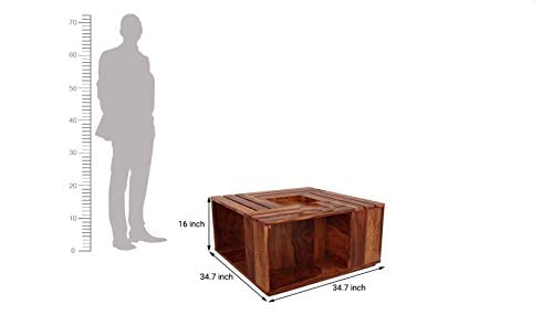 Radhika Furniture Sheesham Wood Coffee Table with 16 inch