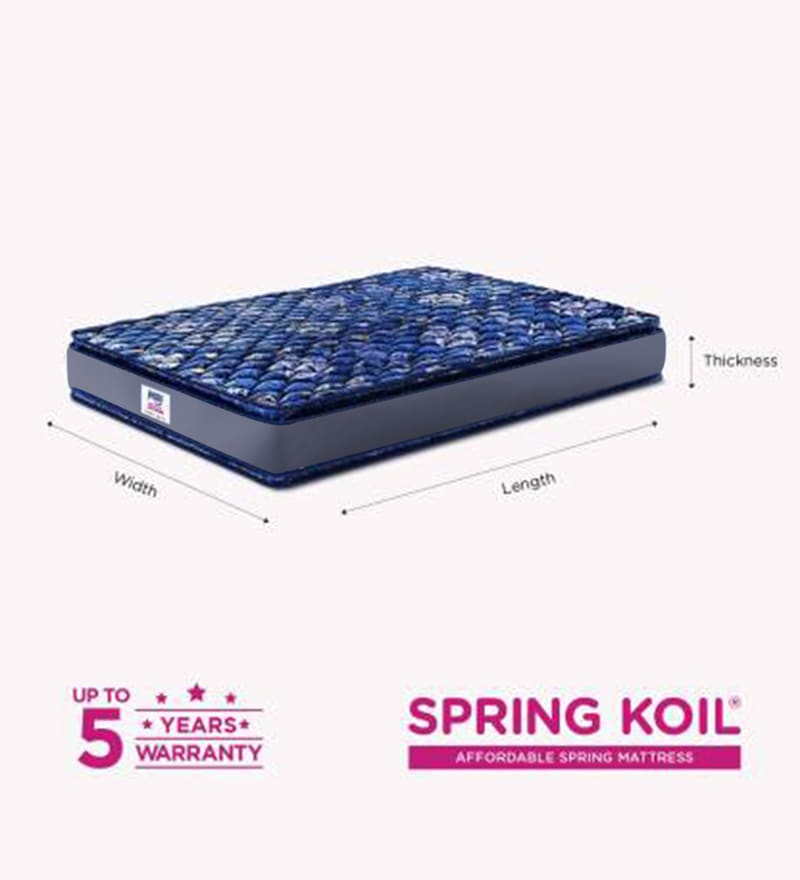 Springkoil 6 Inch Bonnell Spring Queen Size Mattress with 5 years warrenty