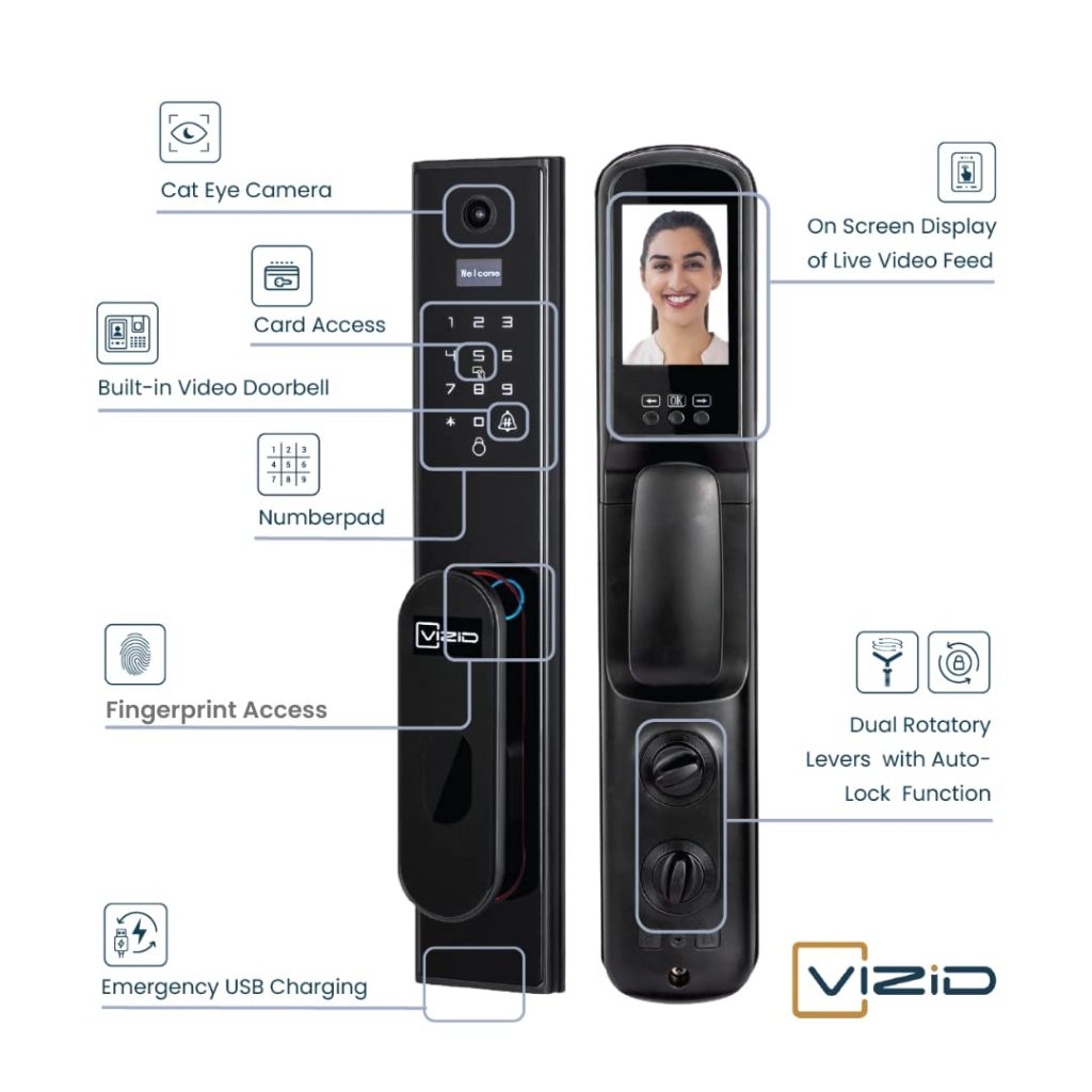 VIZiD Smart Digital Door Lock DFL 100 with Remote Unlock