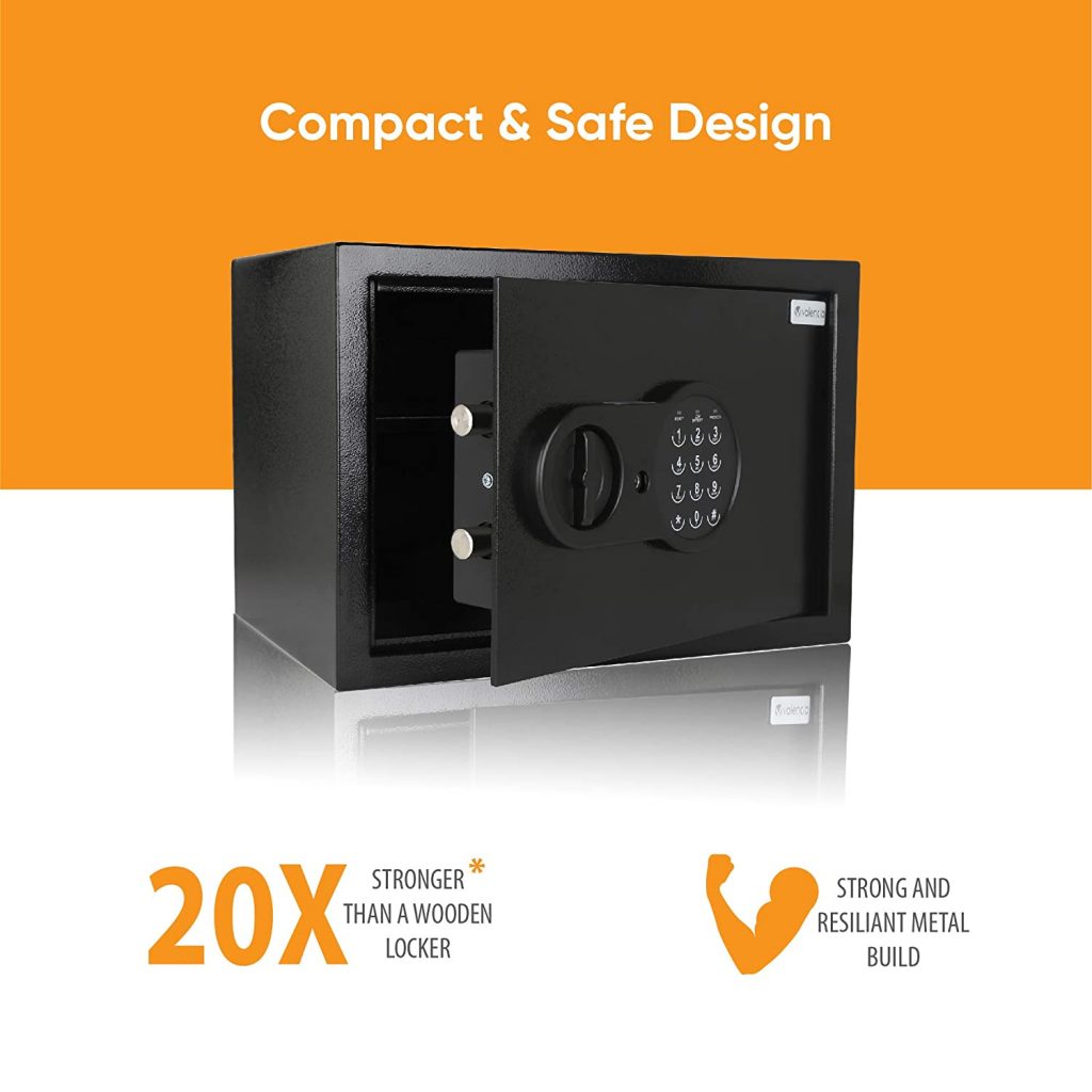 Valencia- Crux Electronic Digital Security Safe for Home compact and design