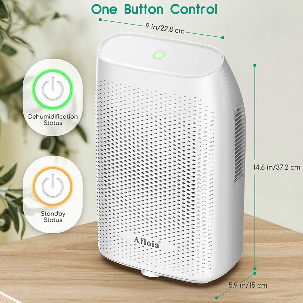 Afloia Dehumidifier for Home with one button control