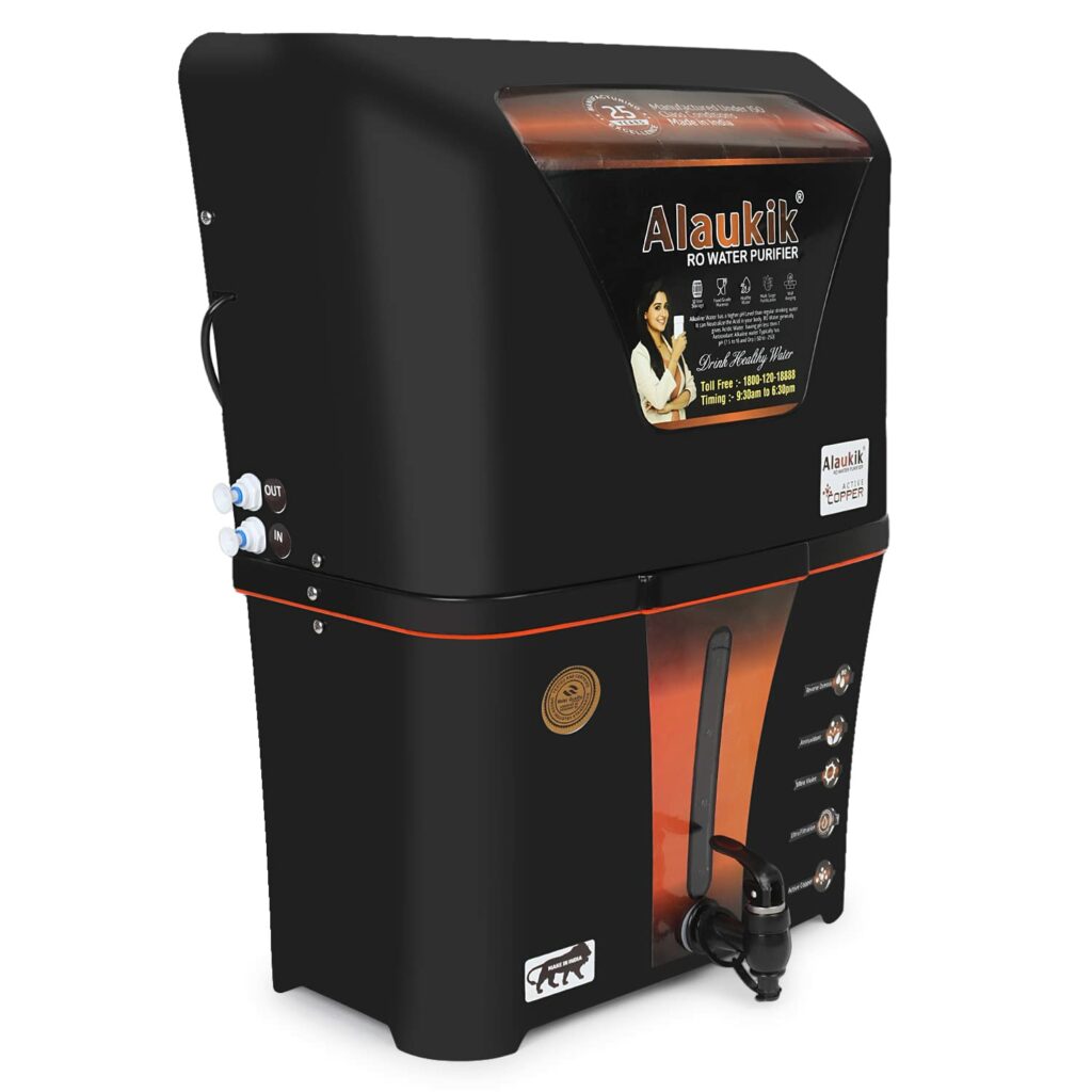 Alaukik® Fully Automatic with Active Copper RO Water Purifier  10 L  RO +Uv
