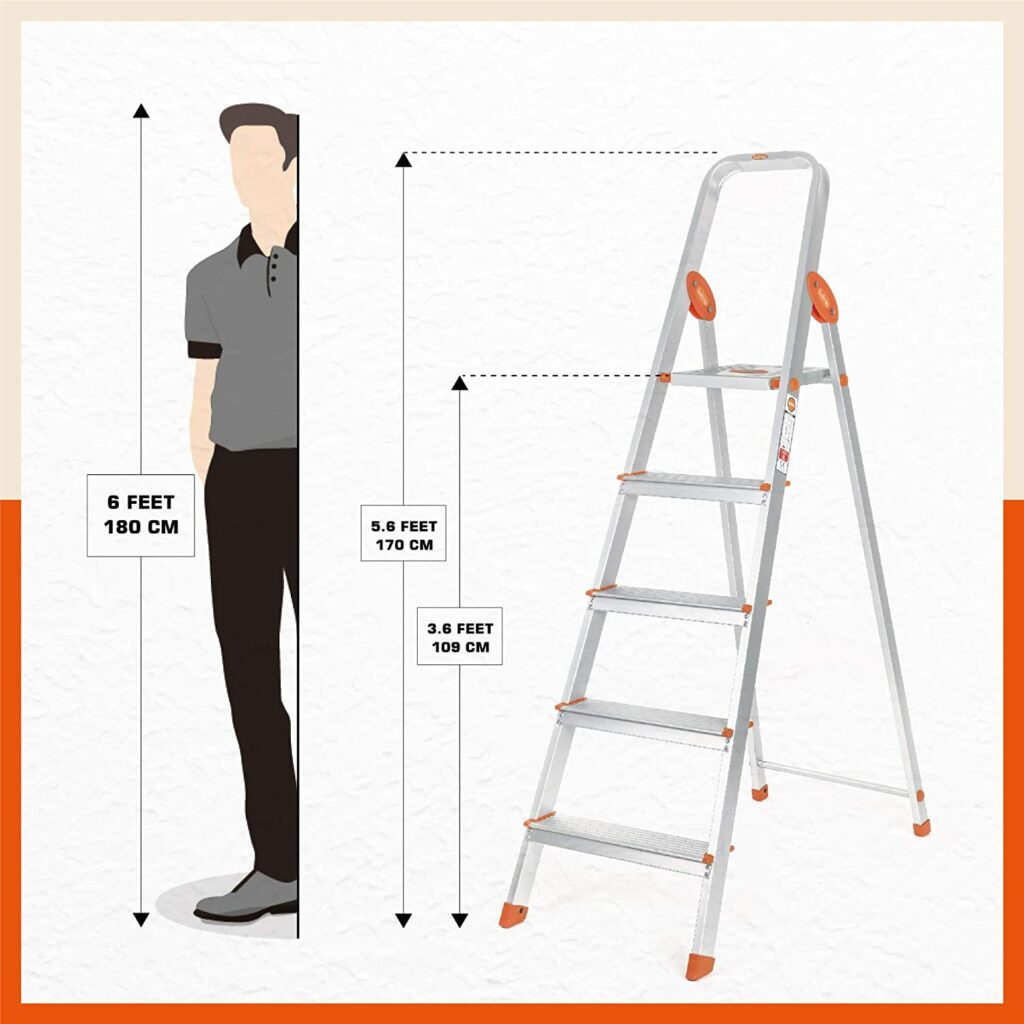 Bathla Advance 5 step ladder with 5.6 inchies