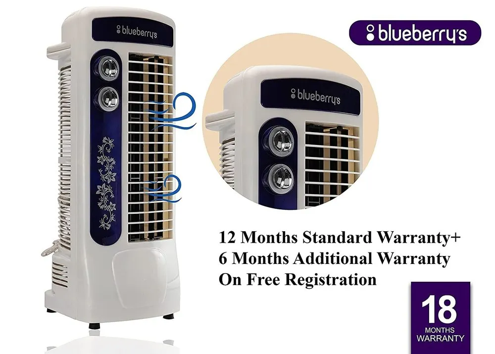 Blueberry's High Speed Tower Fan 160W with 25 Feet Air Delivery