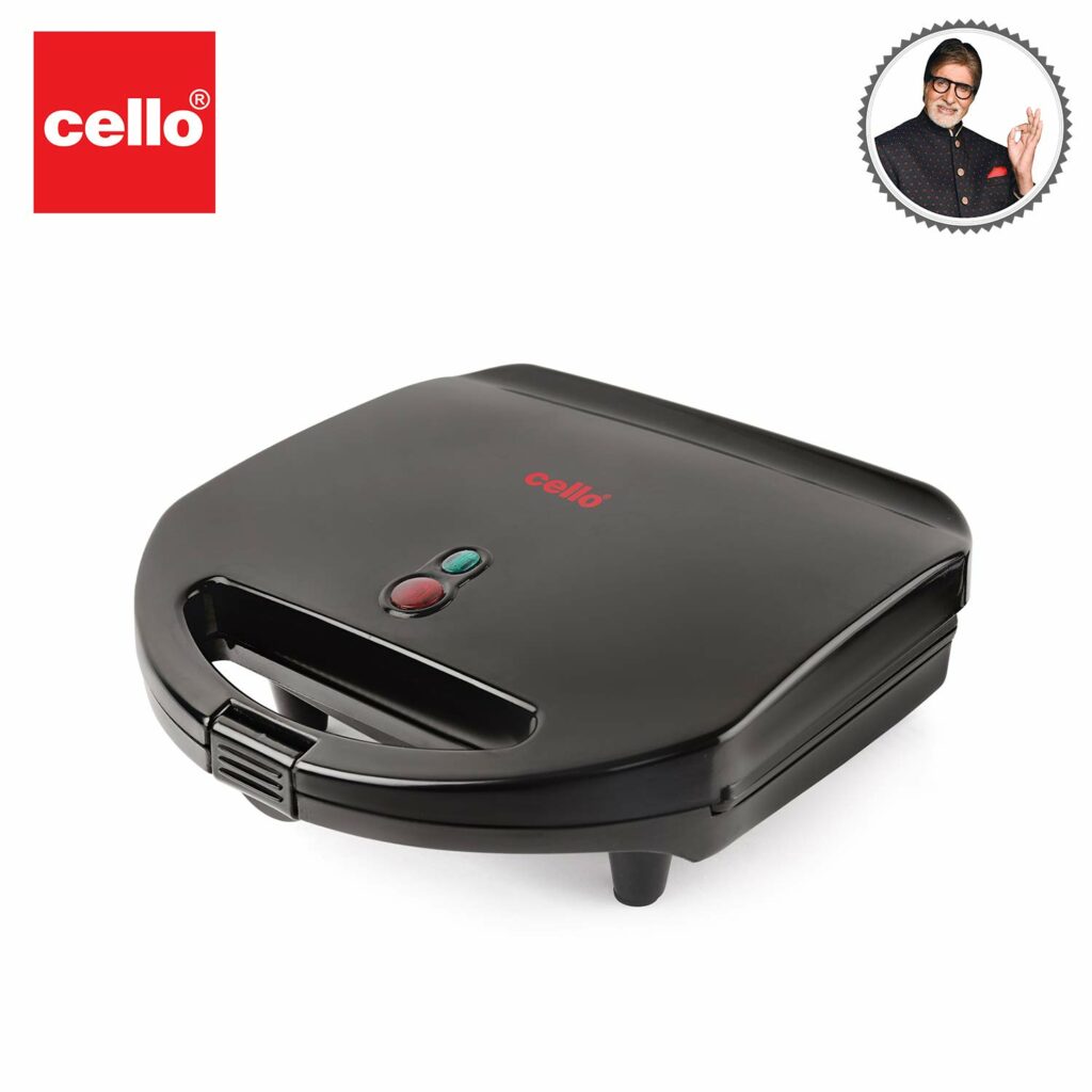 Cello Super Club Toast-N-Grill and sandwich maker with black colour