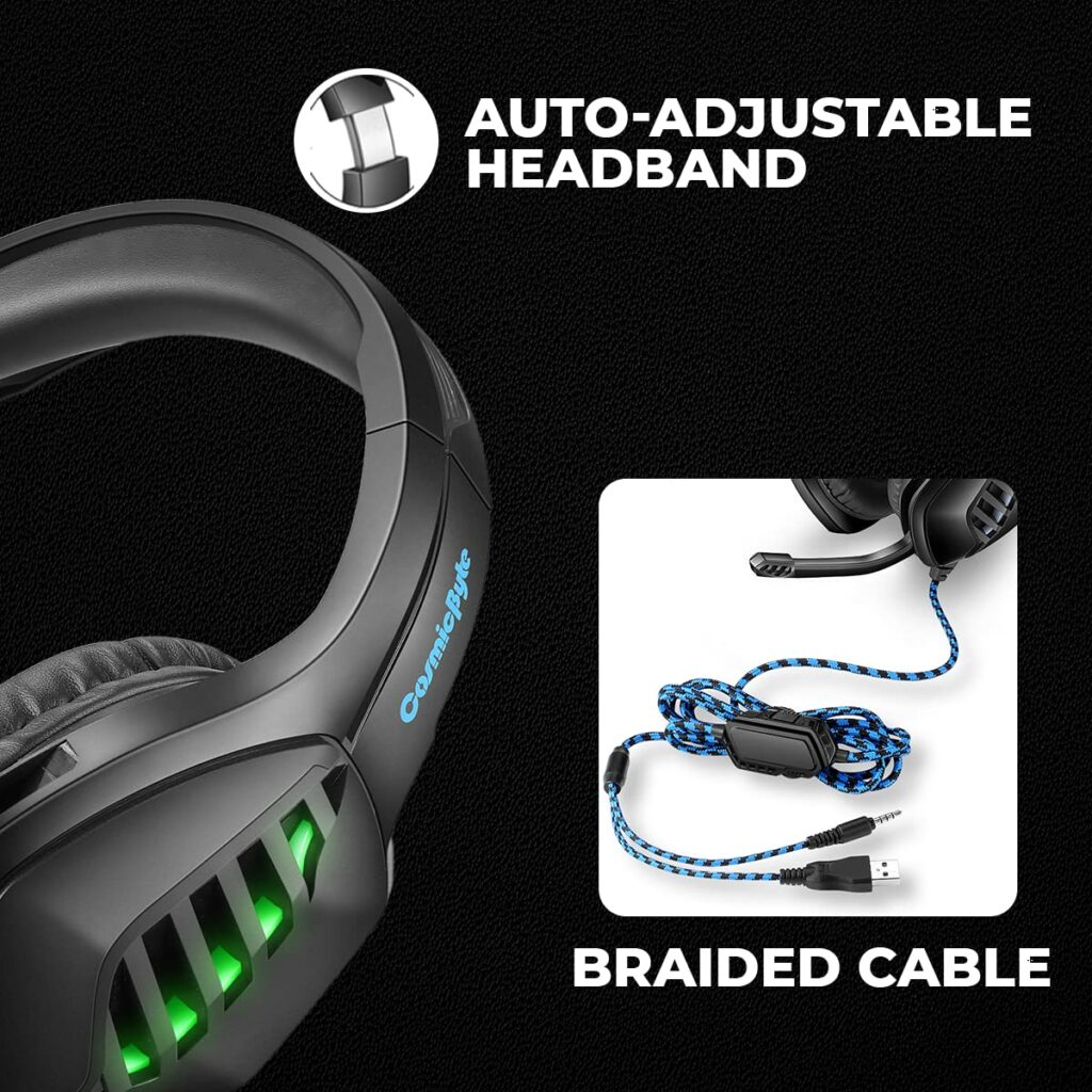 Cosmic Byte GS430 Gaming headphones with auto adjistable headband