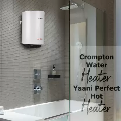 Crompton 15 L Storage Water Geyser with white in colour