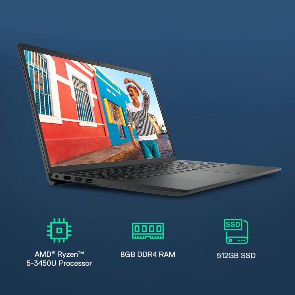 Dell Windows Inspiron 3515 Laptop, AMD Ryzen 5-3450U