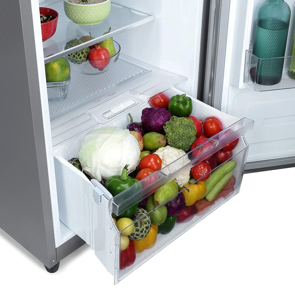 Godrej 244 L 3 Star Inverter Frost-Free Double Door Refrigerator with lager size of vegitables keeping