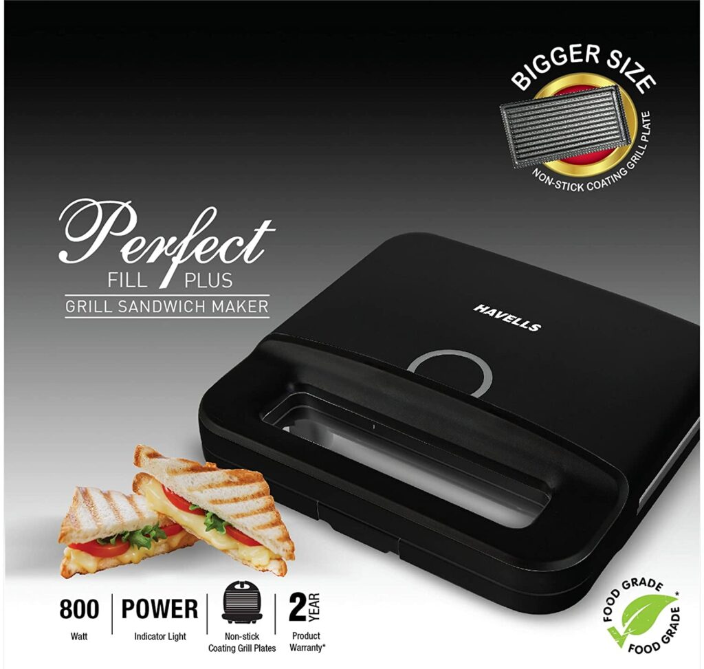 Havells Perfect Fill Plus  sandwich maker with 800 watt
