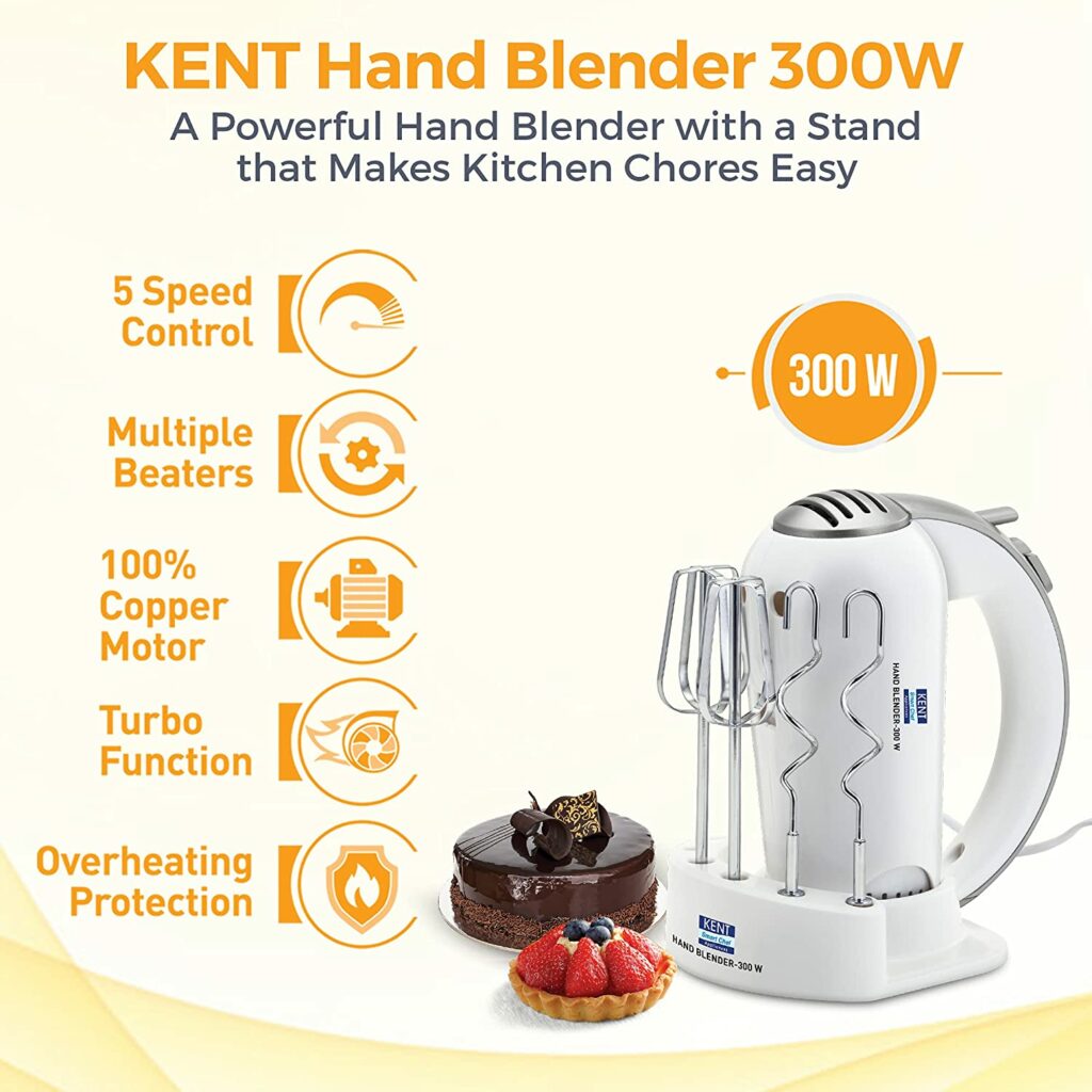 KENT 16051 Hand Blender 300 W perfectly blends and mixes