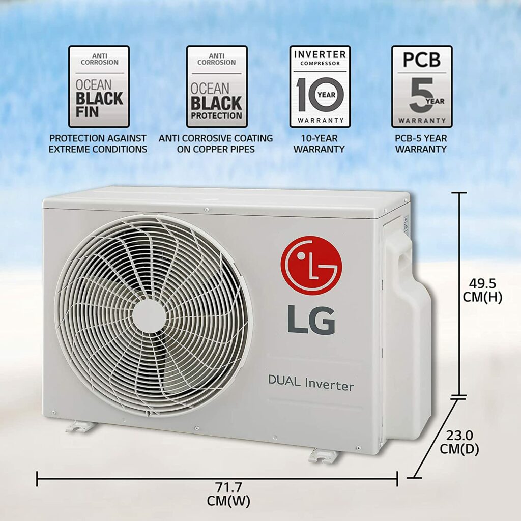 LG 1 Ton 5 Star AI DUAL Inverter Split AC (Copper, Super Convertable