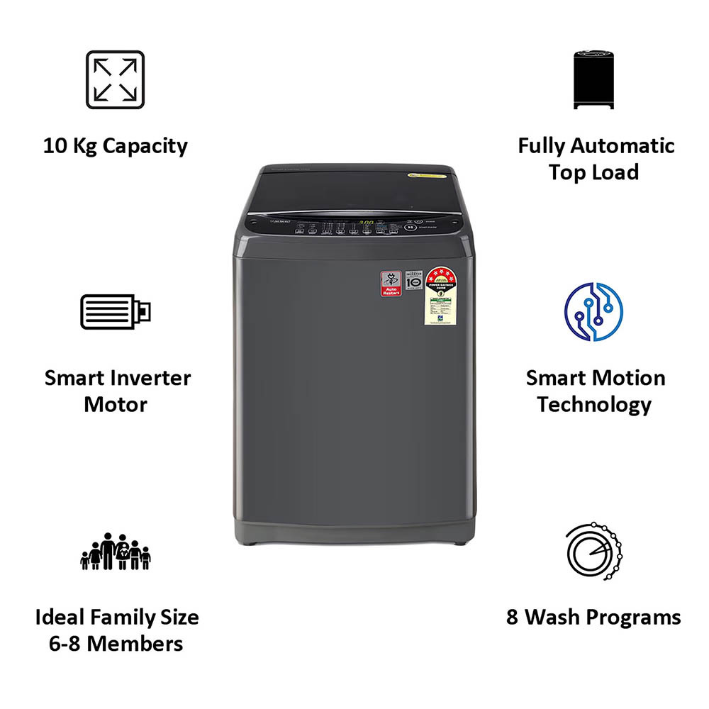 LG 10 Kg Top Loading Fully Automatic with 8 wash programs