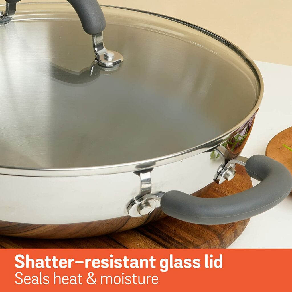 Meyer Trivantage Nickel Free Stainless Steel with shatter resistance glass