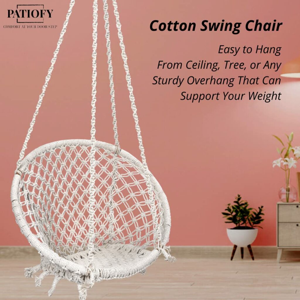 Patiofy Round Cotton Home Swing