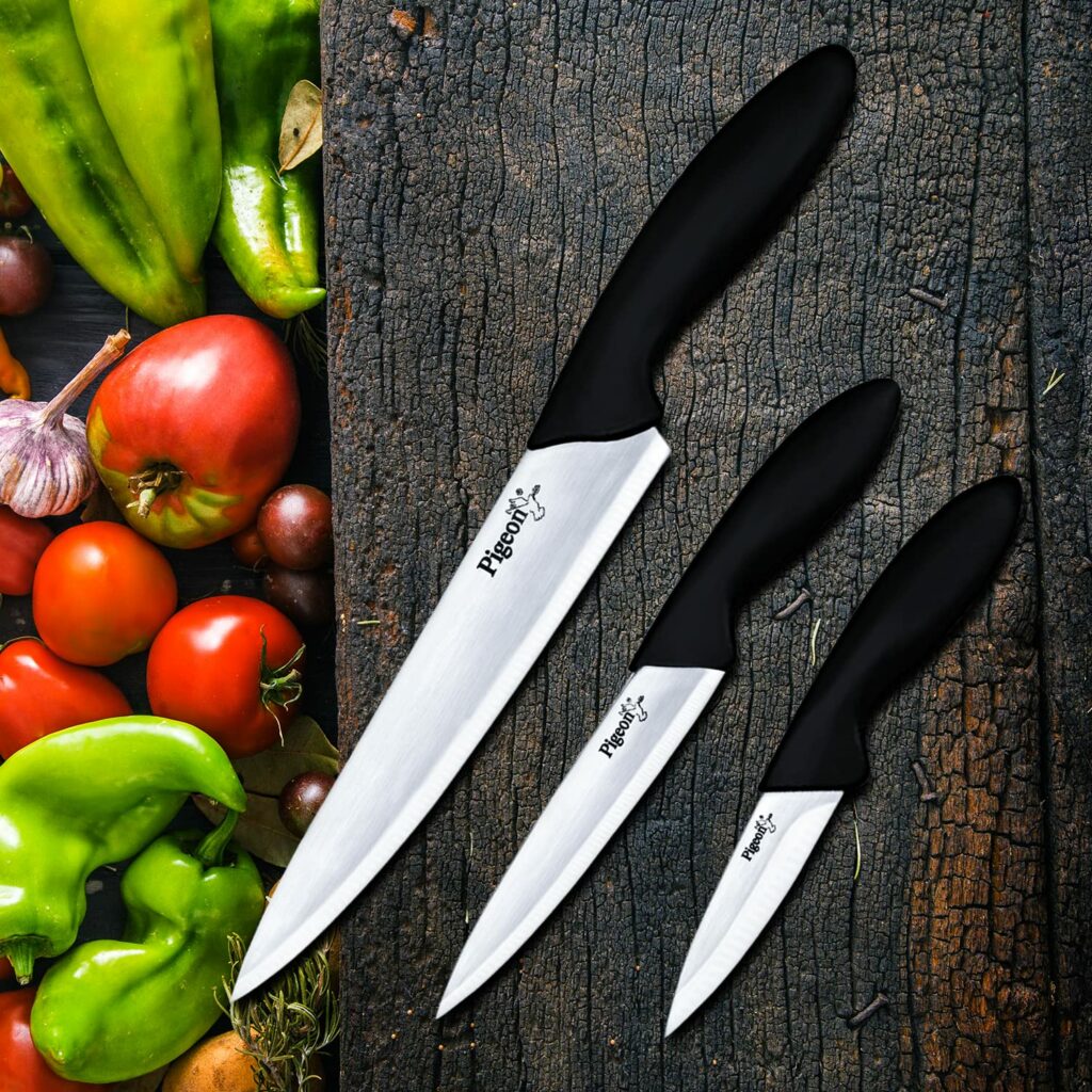 Pigeon by Stovekraft Stainless Steel Kitchen Knives Set, 3-Pieces,
