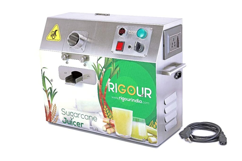 RIGOUR Sugarcane Juice Machine SS-304 Full Metal Body-Single Phase Power Input