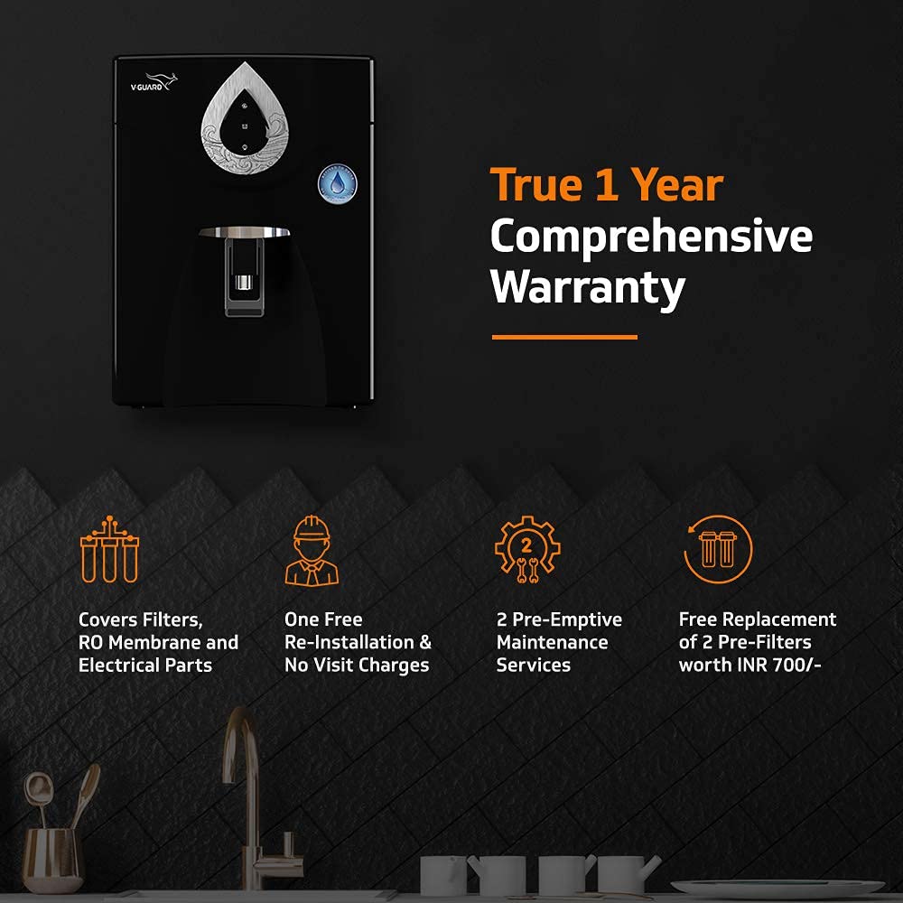 V-Guard Zenora RO+UV+MB Waterpurifier with 1 year warranty