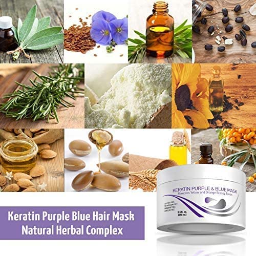 Vitamins Keratin Purple Hair Mask with keratin mask complex