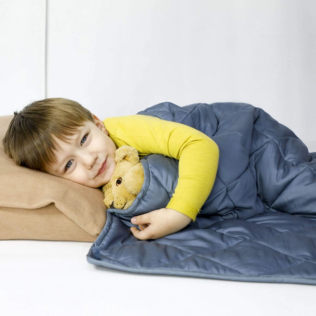 WONAP Cooling Weighted Blanket for Kids comfortabley sleeping