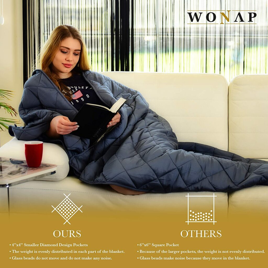 WONAP Cooling Weighted Blanket for Kids thin in size