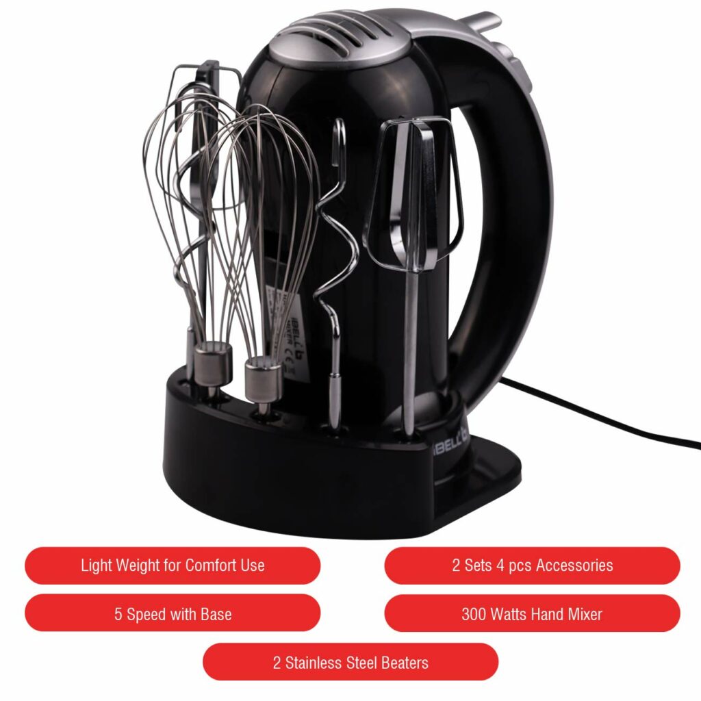iBELL HM580L 300W Hand Mixer  beater